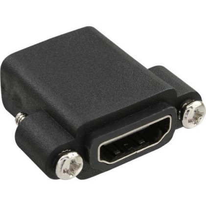 InLine Adattatore HDMI femmina a HDMI femmina, montaggio pannello con viti