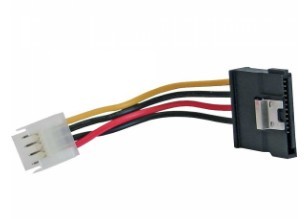 InLine Cavo alimentazione interno da 4 pin Floppy ( 3,5" ) maschio a SATA 15 pin femmina, 0,15m - Chiusura a scatto