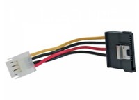 InLine Cavo alimentazione interno da 4 pin Floppy ( 3,5" ) maschio a SATA 15 pin femmina, 0,15m - Chiusura a scatto