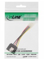 InLine Cavo alimentazione interno da 4 pin Floppy ( 3,5" ) maschio a SATA 15 pin femmina, 0,15m - Chiusura a scatto