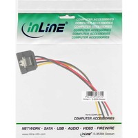 InLine Cavo alimentazione interno da 4 pin IDE/PATA ( 5,25\" ) maschio a SATA 15 pin femmina, 0,3m - Angolato 90&Acirc;&deg; V/alto"
