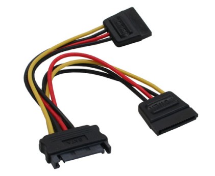 InLine Cavo alimentazione SATA Y-Form, , SATA F a 2x SATA M 0,15m