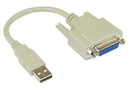 InLine Cavo adattatore da USB Type A maschio a seriale Sub-D 15pin femmina, (non per porta game), 0,2m