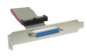 InLine Staffa PCI, 1 porta parallela Sub-D 25 pin femmina esterna, IDC 26 pin femmina interna, 25cm