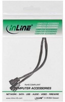 InLine Cavo alimentazione interna ventole da 4pin Molex maschio a 2x 4pin Molex femmina, 0,15m - Supporta segnale tachimetrico P