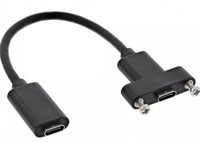 InLine Adattatore USB 3.1l, femmina C a femmin C da pannello, su cavi da 0,2m