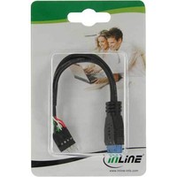 InLine Cavo adattatore USB 3.0 a USB 2.0 Interno, 19pin maschio (USB 3.0) a 2x4pin maschio (USB 2.0) , 0,15m