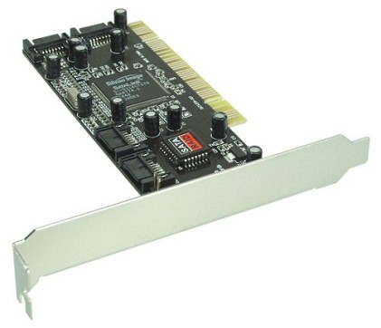 InLine Scheda Controller HDD SATA RAID, 4 canali, 32-bit PCI Bus, Raid 0, 1, 1+0, Silicon Image SATA Link Sil3114 Chip