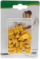 InLine Tappo di chiusura antipolvere protezione porte Lan RJ45, giallo, 10pz