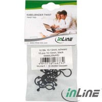 InLine Twist Lock per raggruppamento cavi 18-22mm, colore nero, 10pz .