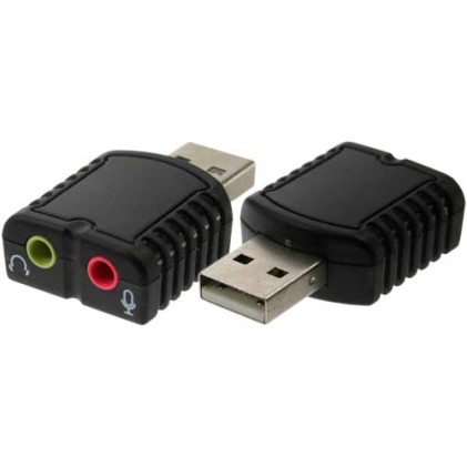 InLine Scheda audio esterna USB - Audio Sound, Out 2x prese jack 3,5mm (Cuffie & Mic), Win, Mac, Linux