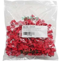 InLine Tappo di chiusura antipolvere protezione porte Lan RJ45, rosso, 100 pezzi