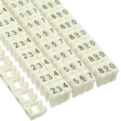 InLine Anelli marcafili con contrassegno da 0 a 9 - 100pz