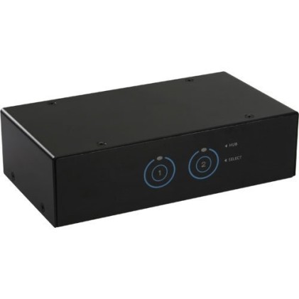 InLine KVM Switch, 2 porte, USB 3.0 VGA Audio, Hub USB 3.0, Kit cavi inclusi