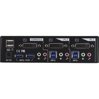 InLine KVM Switch, 2 porte, USB 3.0 DVI Audio, Hub USB 3.0, Kit cavi inclusi