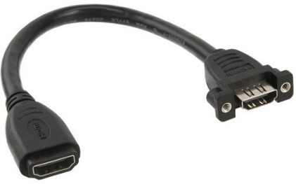 InLine Adattatore HDMI femmina a HDMI femmina, montaggio pannello, cavo 0,2m