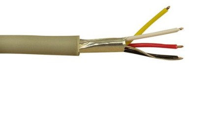 InLine Cavo telefonico in matassa per impianti, schermato, 4 fili in CCA (lega rame/alluminio), 2x2x0,6mm, beige, 25m