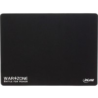 InLine Mousepad Gaming Rigido, tappetino con superficie 350x260x3mm, ideale per i giocatori Gaming, 100% gomma naturale, nero