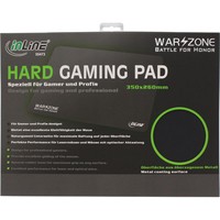 InLine Mousepad Gaming Rigido, tappetino con superficie 350x260x3mm, ideale per i giocatori Gaming, 100% gomma naturale, nero