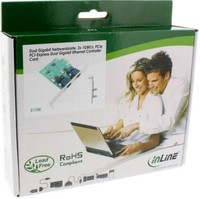 InLine 2 x Gigabit LAN RJ45 Desktop Adapter PCI Express