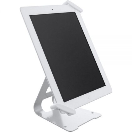 InLine Supporto Stand Tablet 10"-13", antitaccheggio, cavo acciaio 4,4mm, per esposizione/presentazioni, bianco