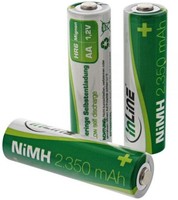 InLine Batteria ricaricabile NiMH, Stilo AA, 2350mAh, Precaricate, Blister 4pz