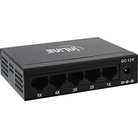InLine Fast Ethernet Office Switch, 5 Porte (RJ45) - Alimentatore esterno, Metal Case