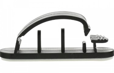 InLine Cable Manager gestione e organizzazione cavi con base autoadesiva, 5,4mm, nera. 10pz