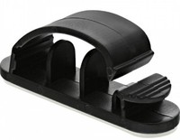 InLine Cable Manager gestione e organizzazione cavi con base autoadesiva, 5,4mm, nera. 10pz