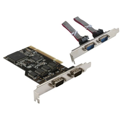 InLine Scheda seriale aggiuntiva, I0-Controller, 32-bit PCI Bus, 4x Sud-D 9pin maschio, Moschip MCS9865
