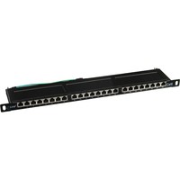 InLine Patch Panel Cat.6, 24-porte, 48,26cm (19"), 0.5HE, nero RAL9005