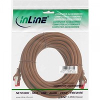 InLine Cavo Patch LAN, S/FTP (PiMf), Cat.6, 250MHz, guaina PVC, CU (100% rame), marrone, 30m