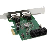 InLine Scheda controller SATA 6Gb/s, 4x SATA (2x eSATA), PCI-Express 2.0