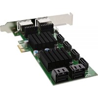 InLine Controller SATA, 8x SATA 6Gb/s + 4x eSATA, Scheda PCIe 2.0 (PCI-Express).