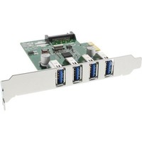 InLine Scheda USB 3.0 Host-Controller aggiuntiva, 4x porte esterne, PCIe ( PCI-Express )
