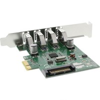 InLine Scheda USB 3.0 Host-Controller aggiuntiva, 4x porte esterne, PCIe ( PCI-Express )