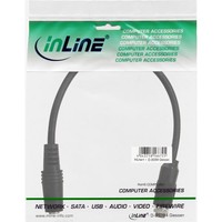 InLine Cavo audio interno, presa Jack 3,5mm a presa Jack 3,5mm, stereo, nero, 20cm attacco filettato montaggio a pannello con d