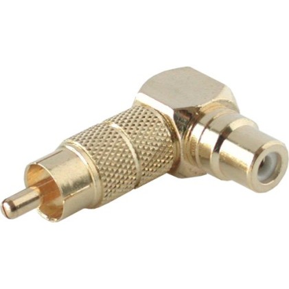InLine Adattatore Audio, spine RCA a presa RCA, pin dorati, connettore a 90 gradi