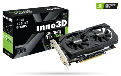 Inno3D Vga Geforce Gtx 1050 Ti,  Gtx 1050 Ti Twin X2, 4Gb Gddr5, Dp/Dvi/Hdmi