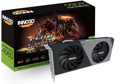 Inno3D Vga Geforce Rtx 4060, Rtx 4060 Twin X2 Oc, 8Gb Gddr6, Dp*3/Hdmi