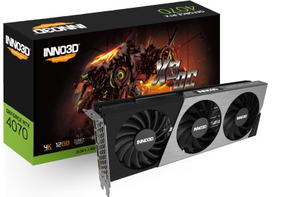Inno3D Vga Geforce Rtx 4070, Rtx 4070 X3 Oc, 12Gb Gddr6X, 3Dp/Hdmi