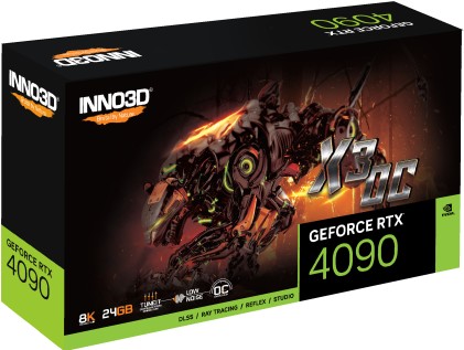 Inno3D Vga Geforce Rtx 4090,  Rtx 4090 X3 Oc, 24Gb Gddr6X, 3Dp/Hdmi