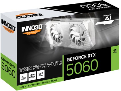 VGA Inno3D GeForce® RTX 5060 8GB Twin X2 OC White