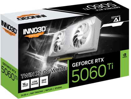VGA Inno3D GeForce® RTX 5060 TI 16GB Twin X2 OC White