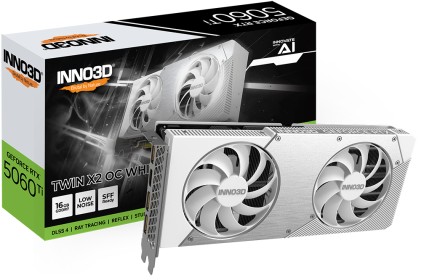 VGA Inno3D GeForce® RTX 5060 TI 16GB Twin X2 OC White