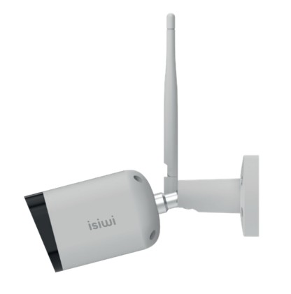 TELECAMERA ISIWI WIRELESS SQUARE 4MPX BULLET FISSA PER ESTERNO IR LED AUDIO BIDIREZIONALE SD CARD IP