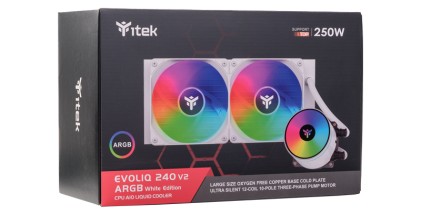 Itek Dissipatore A Liquido Evoliq 240 V2 Argb White Edition