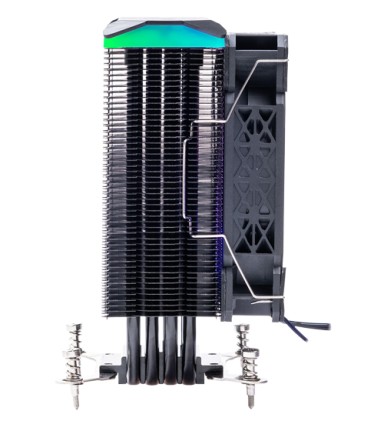 Itek Dissipatore Ad Aria Icy-4Hla - Skt Universale, 180W Tdp, 4 Hp, Ventola 12Cm, Full Black, Argb