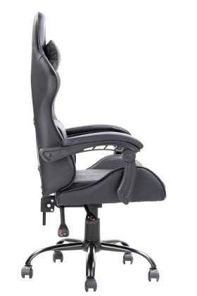 itek Gaming Chair RHOMBUS PF10 - PVC,  Doppio Cuscino, Schienale  Reclinabile, Nero Nero