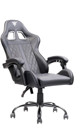 itek Gaming Chair RHOMBUS PF10 - PVC,  Doppio Cuscino, Schienale  Reclinabile, Nero Nero